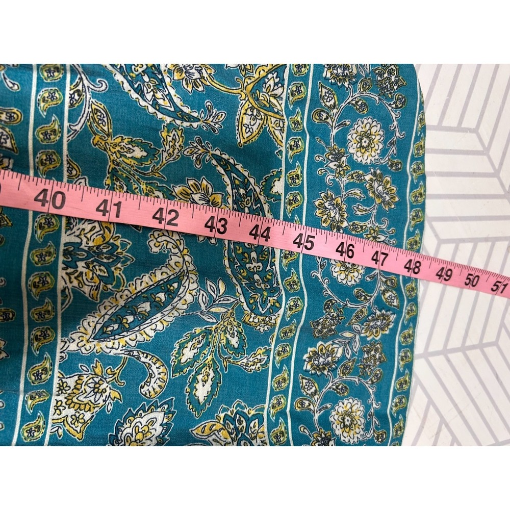 J. Jill Teal Paisley Tiered Maxi Dress Halter Size Medium Petite Summer Boho I - Picture 6 of 11